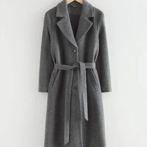 & OTHER STORIES Alpaca blend wool coat women EU 44